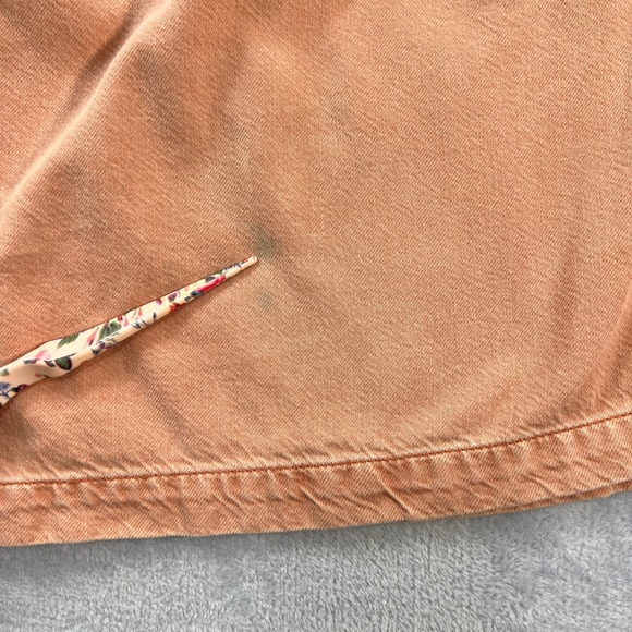 Pilcro Anthropologie Peach Culotte Wide Leg Cropped Paperbag Jeans Medium Rust - Picture 9 of 11